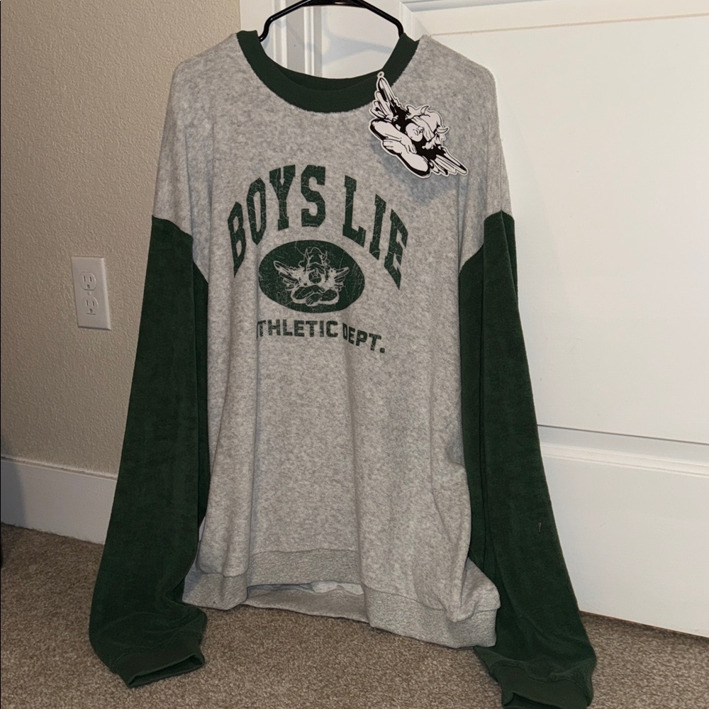 Boys Lie Athletics Kara Crewneck NWT